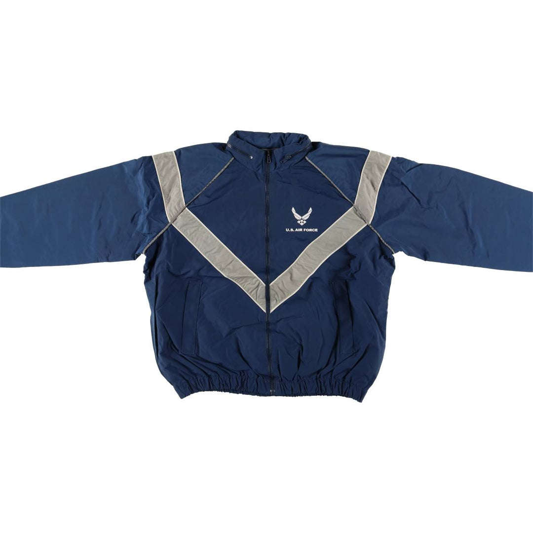 US Military SKILCRAFT PTU Training Jacket, Nylon Jacket, Men's Size L unclear navy blue type Vintage Second Hand