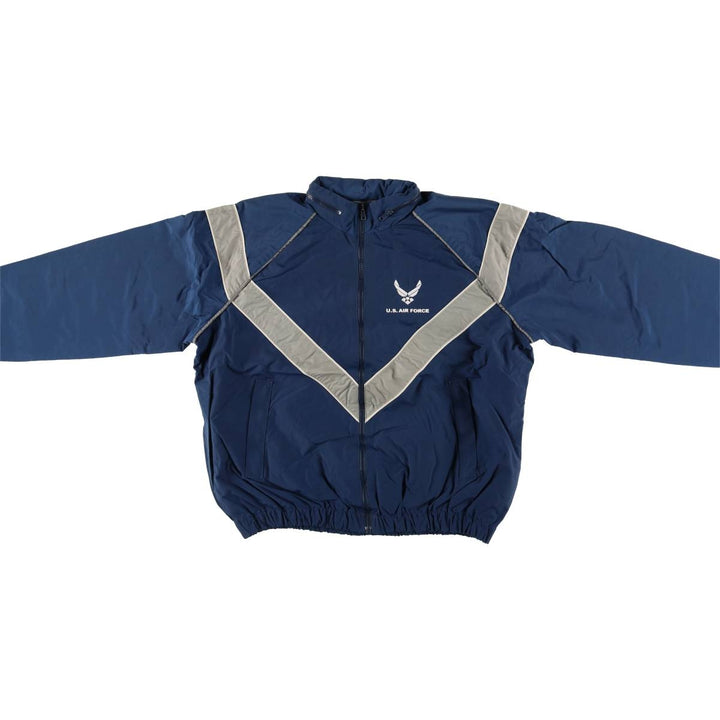 US Military SKILCRAFT PTU Training Jacket, Nylon Jacket, Men's Size L unclear navy blue type Vintage Second Hand