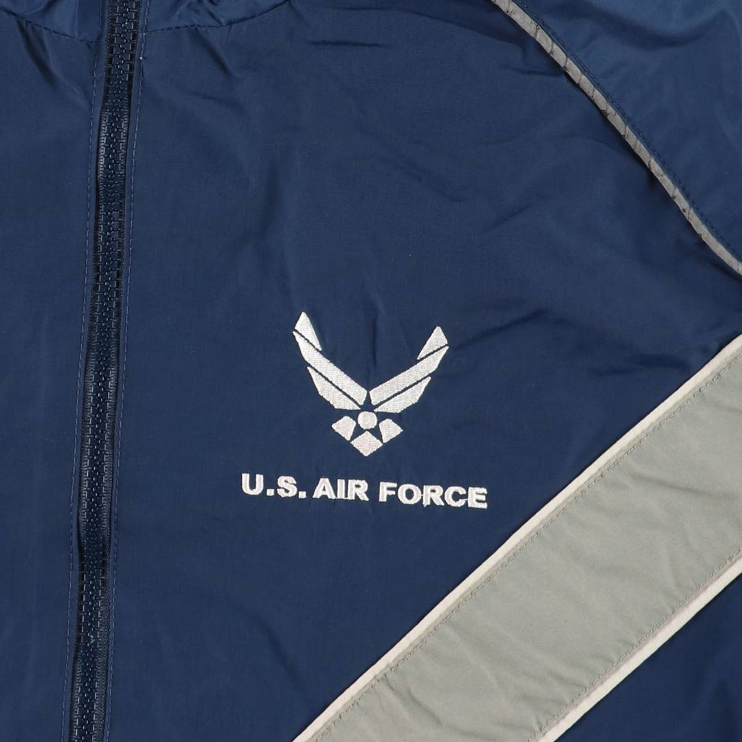 US Military SKILCRAFT PTU Training Jacket, Nylon Jacket, Men's Size L unclear navy blue type Vintage Second Hand