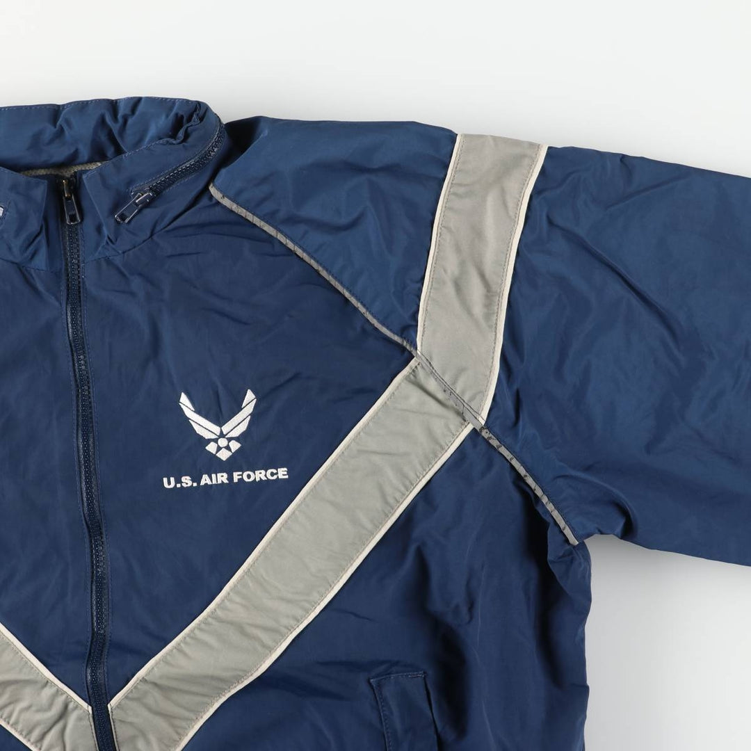 US Military SKILCRAFT PTU Training Jacket, Nylon Jacket, Men's Size L unclear navy blue type Vintage Second Hand