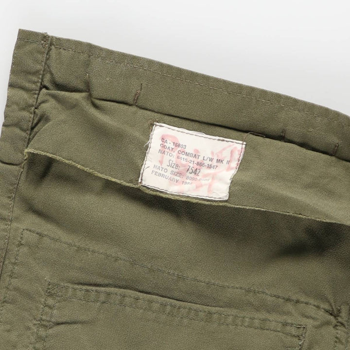 Vintage 1980'S Canadian Army MK2 Military Combat Jacket 7542, Men's Size Medium unclear Khaki type Vintage Second Hand