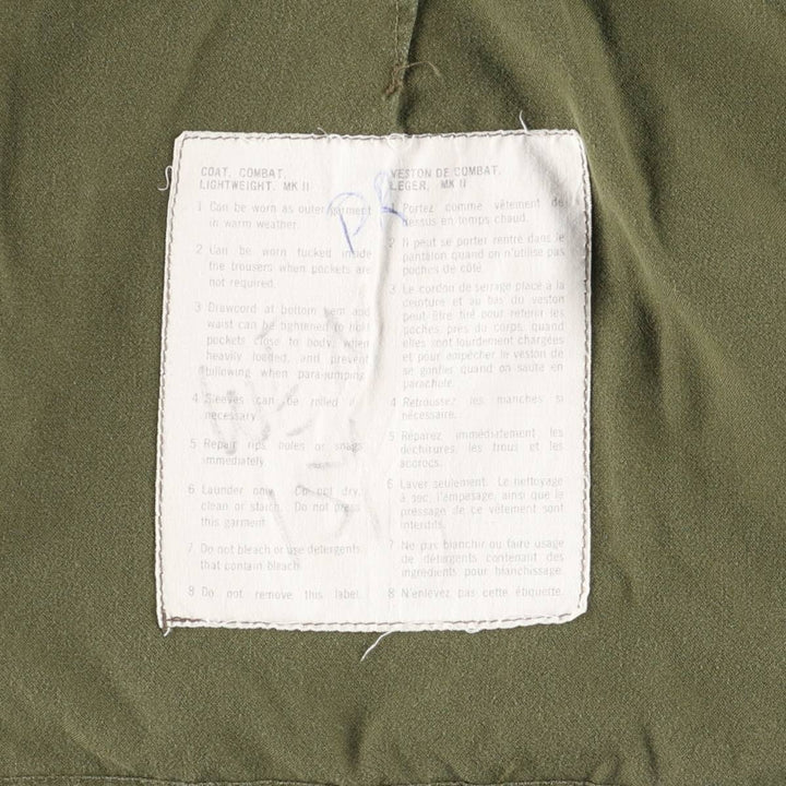 Vintage 1980'S Canadian Army MK2 Military Combat Jacket, Size 4 Regular Small, Men's Medium unclear Khaki type Vintage Second Hand