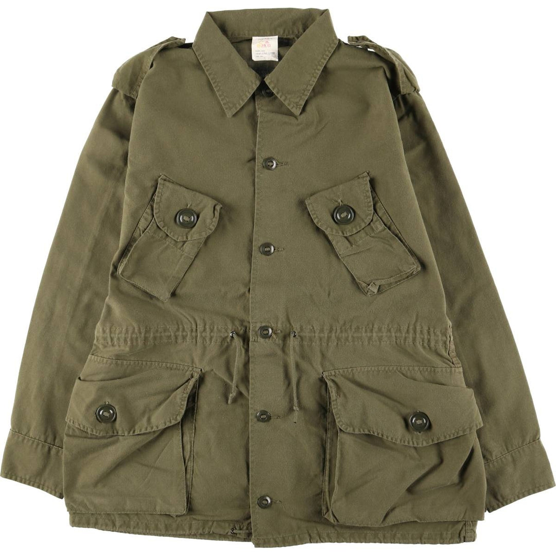 Canadian Army MK2 Military Combat Jacket, Made in Canada, Men's Size L Nylon Khaki type Vintage Second Hand