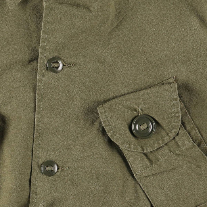 Canadian Army MK2 Military Combat Jacket, Made in Canada, Men's Size L Nylon Khaki type Vintage Second Hand