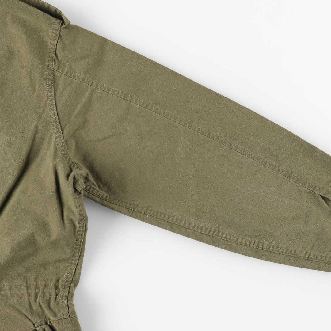 Canadian Army MK2 Military Combat Jacket, Made in Canada, Men's Size L Nylon Khaki type Vintage Second Hand