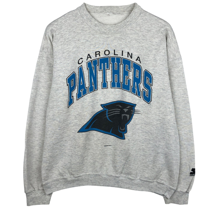 Vintage 90'S NFL Carolina Panthers print sweatshirt, men's size XL unclear gray type Vintage Second Hand