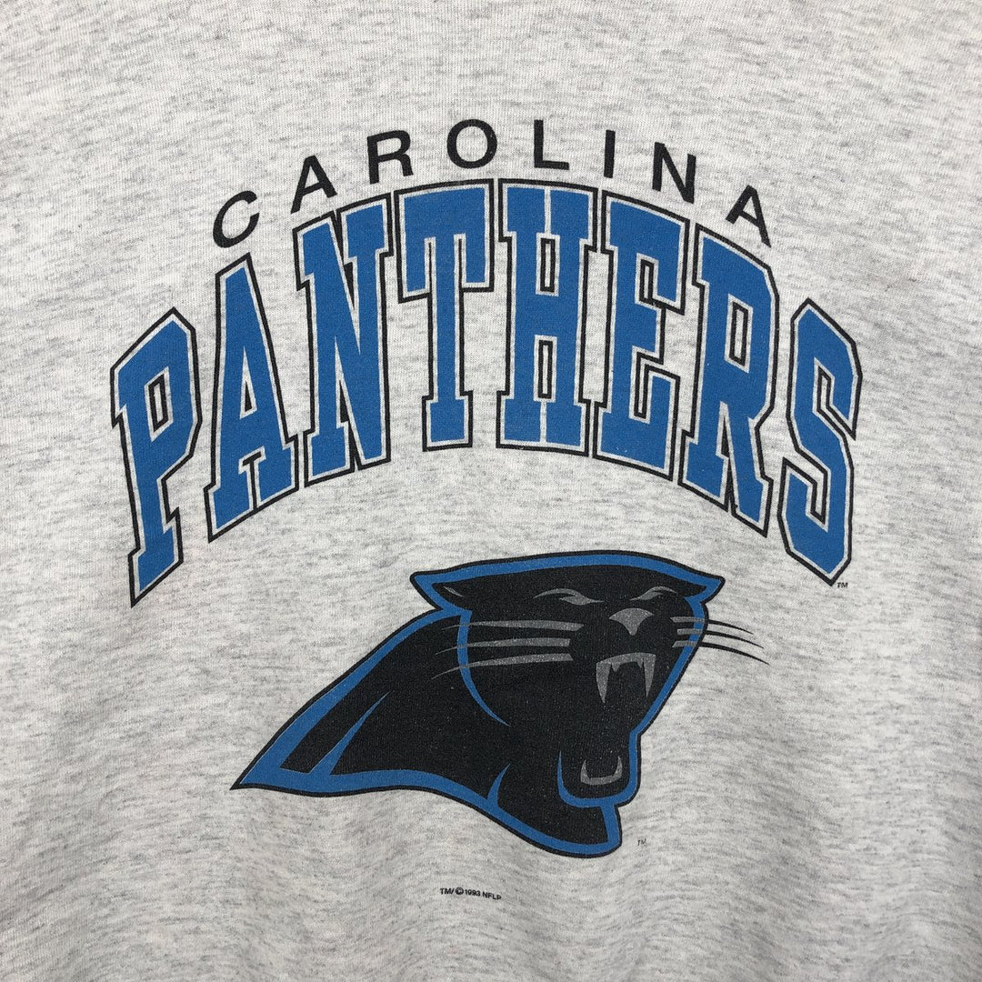 Vintage 90'S NFL Carolina Panthers print sweatshirt, men's size XL unclear gray type Vintage Second Hand