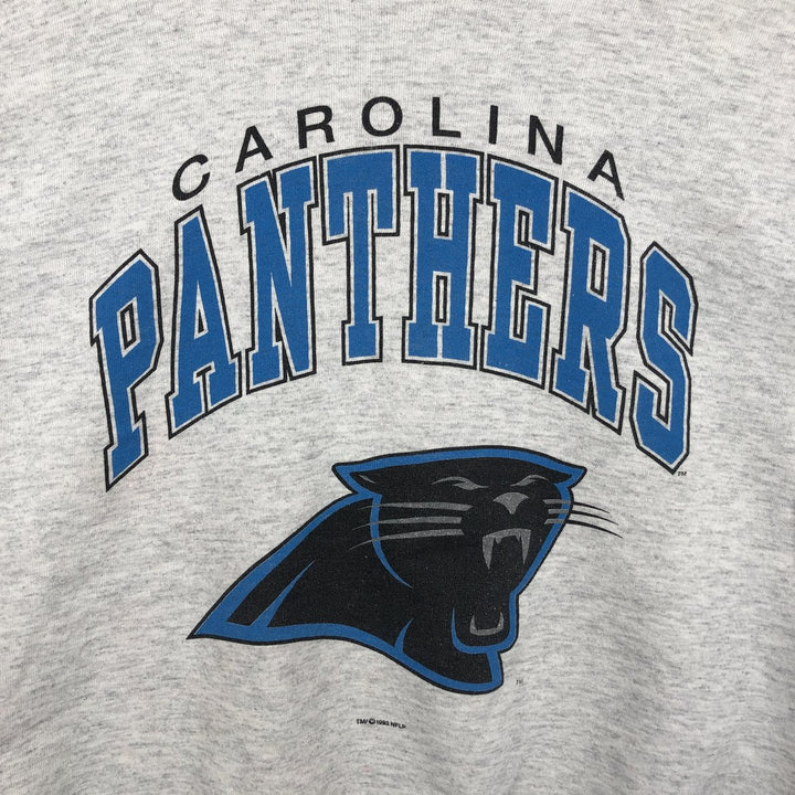 Vintage 90'S NFL Carolina Panthers print sweatshirt, men's size XL unclear gray type Vintage Second Hand