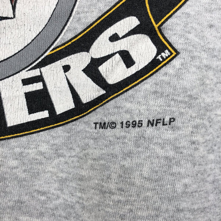 Vintage 1990'S TULTEX NFL Pittsburgh Steelers Print Sweatshirt, Made in USA, Men's Size L cotton gray type Vintage Second Hand