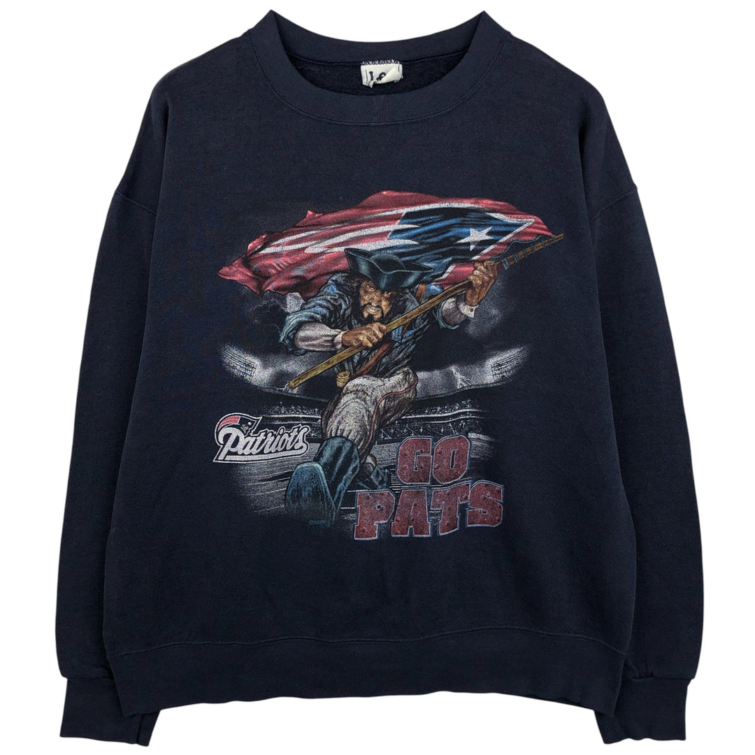 Vintage Lee SPORT NFL New England Patriots Print Sweatshirt, Men's XL unclear navy blue type Vintage Second Hand