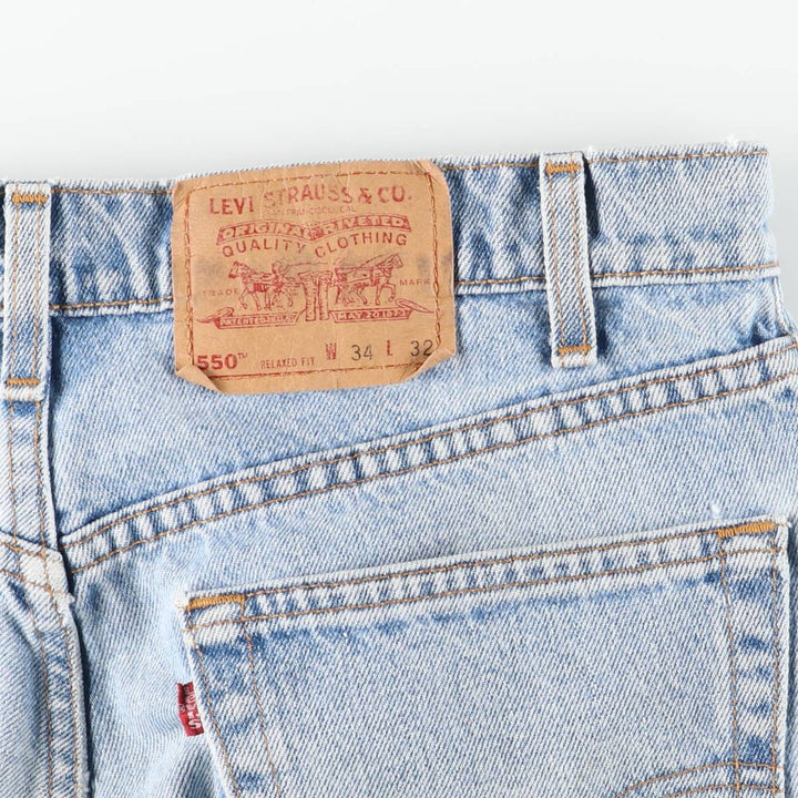 90s-00'S Vintage Levi's 550 Relaxed Fit Tapered Denim Pants, Men's Size 33 cotton blue type Vintage Second Hand