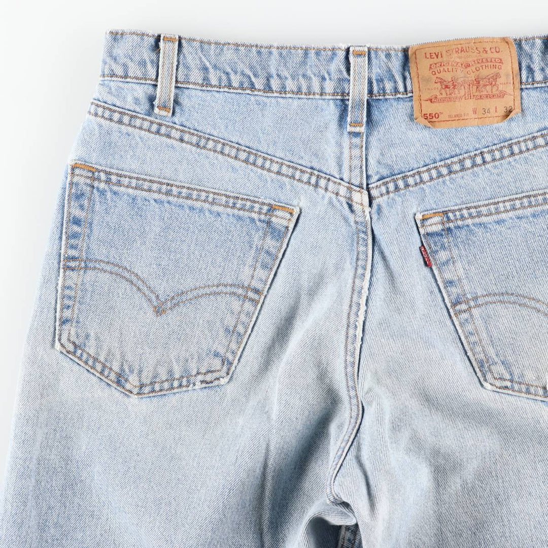 90s-00'S Vintage Levi's 550 Relaxed Fit Tapered Denim Pants, Men's Size 33 cotton blue type Vintage Second Hand