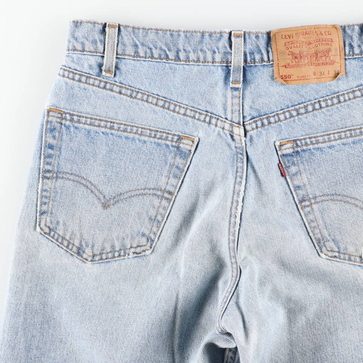 90s-00'S Vintage Levi's 550 Relaxed Fit Tapered Denim Pants, Men's Size 33 cotton blue type Vintage Second Hand