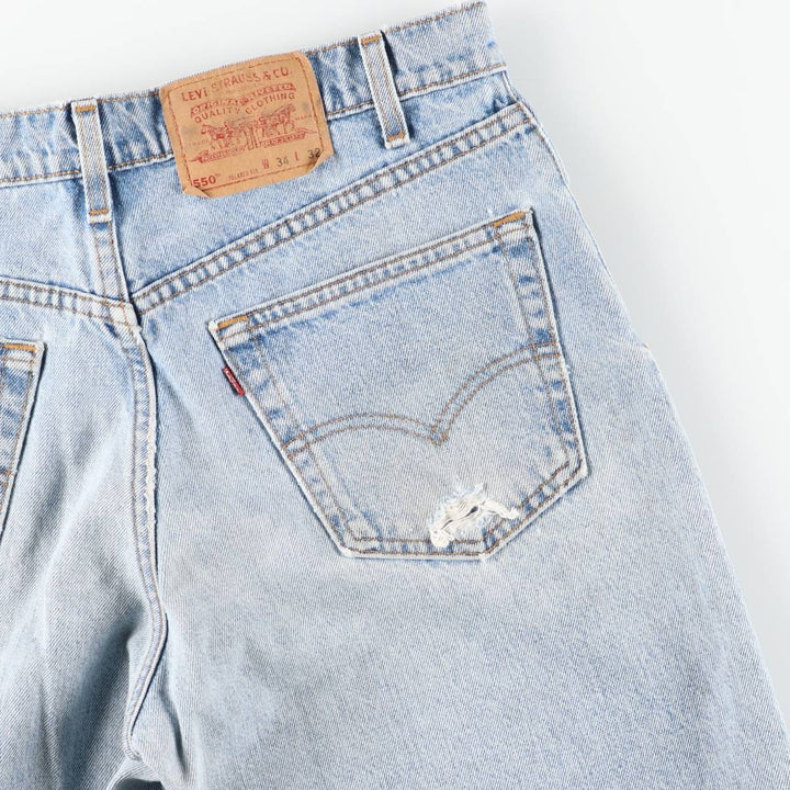 90s-00'S Vintage Levi's 550 Relaxed Fit Tapered Denim Pants, Men's Size 33 cotton blue type Vintage Second Hand