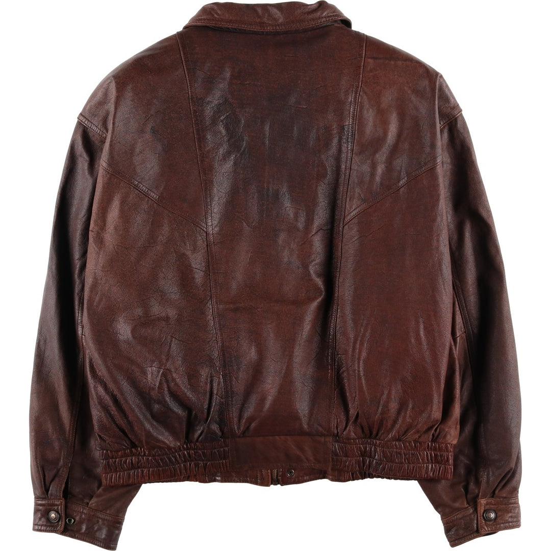 90'S Wilson's Adventure Bound padded leather jacket, men's size XL, vintage genuine leather brown type Vintage Second Hand