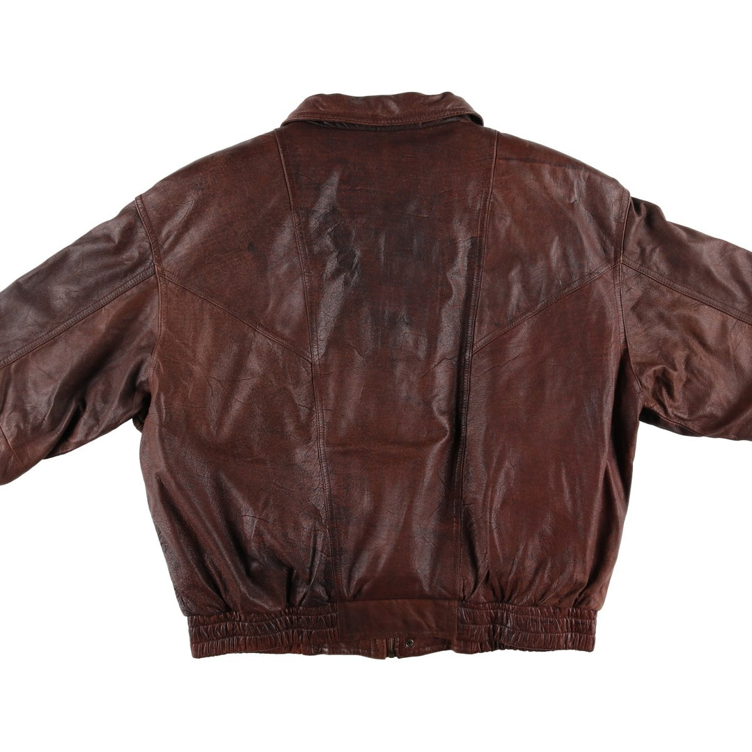 90'S Wilson's Adventure Bound padded leather jacket, men's size XL, vintage genuine leather brown type Vintage Second Hand