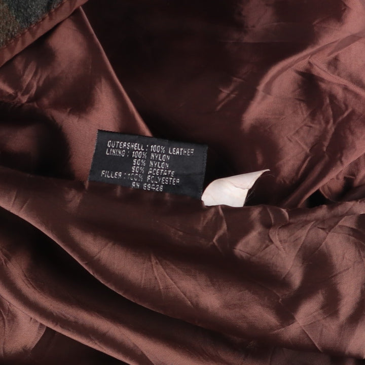 90'S Wilson's Adventure Bound padded leather jacket, men's size XL, vintage genuine leather brown type Vintage Second Hand