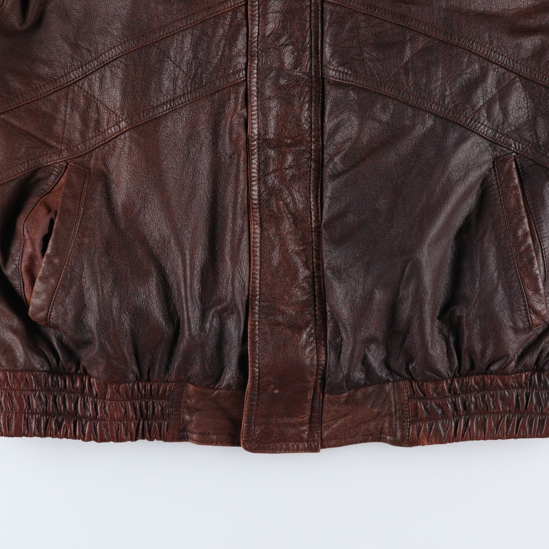 90'S Wilson's Adventure Bound padded leather jacket, men's size XL, vintage genuine leather brown type Vintage Second Hand