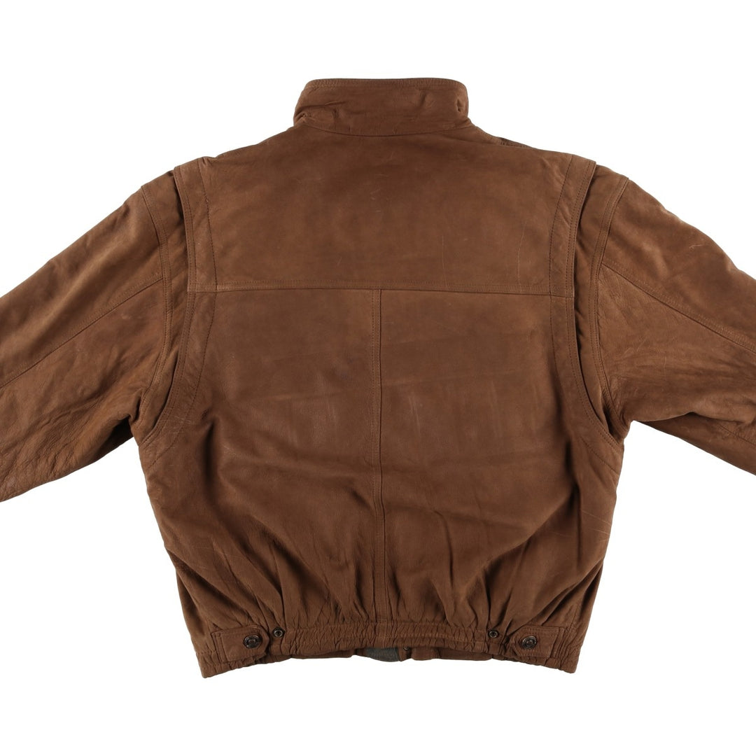 1990'S Vintage Wilson's Adventure Bound Padded Leather Blouson, Men's Size L genuine leather brown type Vintage Second Hand