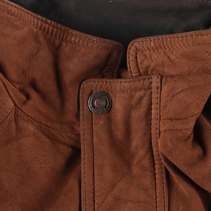 1990'S Vintage Wilson's Adventure Bound Padded Leather Blouson, Men's Size L genuine leather brown type Vintage Second Hand