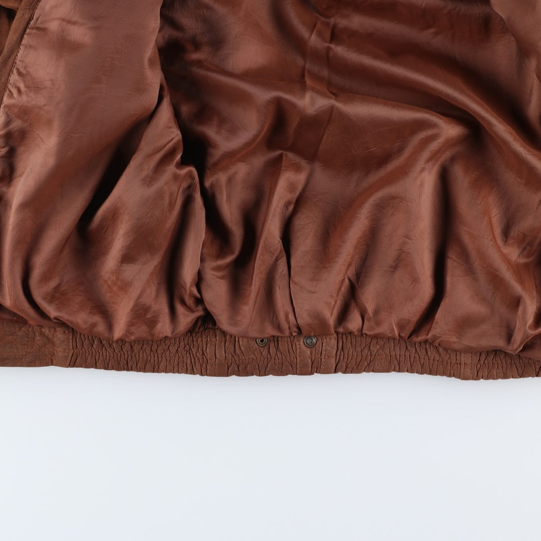 1990'S Vintage Wilson's Adventure Bound Padded Leather Blouson, Men's Size L genuine leather brown type Vintage Second Hand