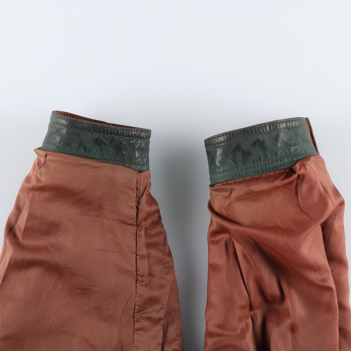 1990'S Vintage Wilson's Adventure Bound Padded Leather Blouson, Men's Size L genuine leather brown type Vintage Second Hand