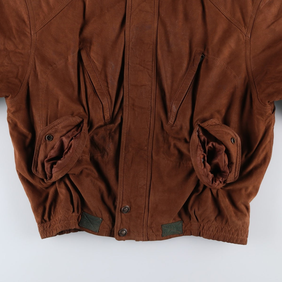 1990'S Vintage Wilson's Adventure Bound Padded Leather Blouson, Men's Size L genuine leather brown type Vintage Second Hand