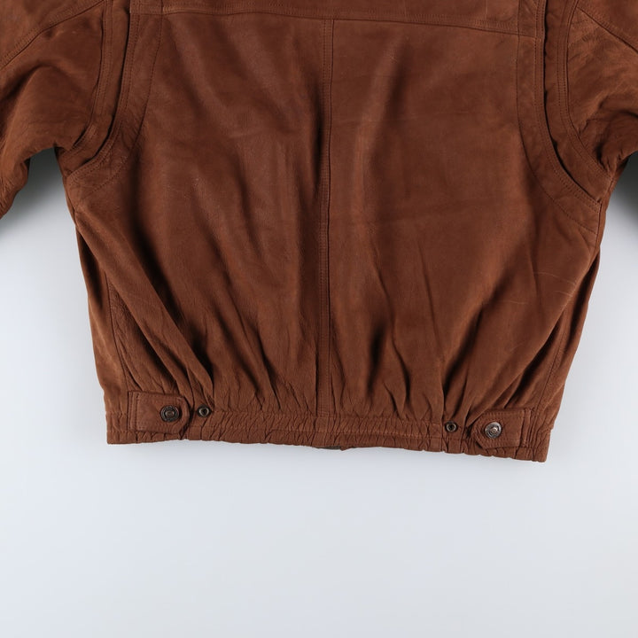 1990'S Vintage Wilson's Adventure Bound Padded Leather Blouson, Men's Size L genuine leather brown type Vintage Second Hand