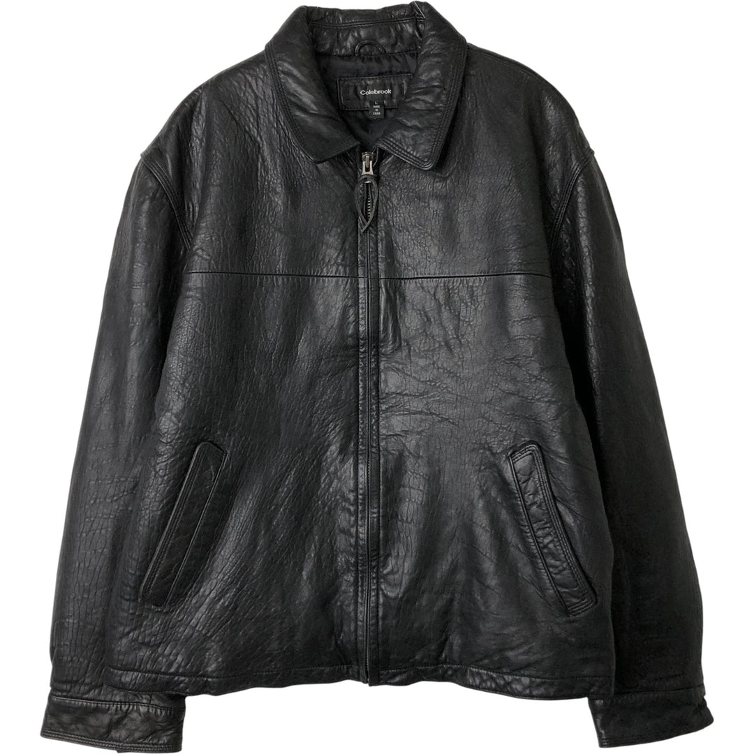 Colebrook Swing Top Padded Leather Blouson, Men's Size L genuine leather black type Vintage Second Hand