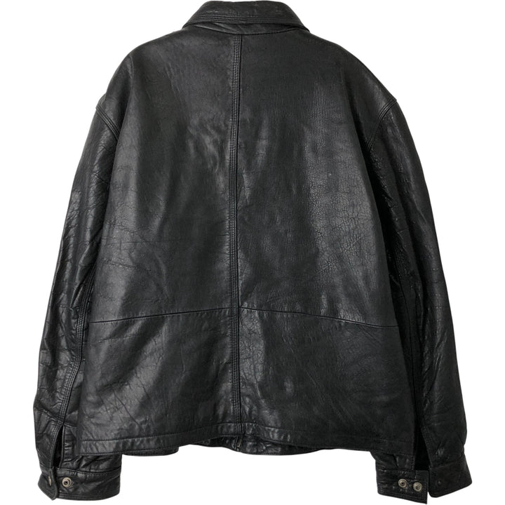 Colebrook Swing Top Padded Leather Blouson, Men's Size L genuine leather black type Vintage Second Hand