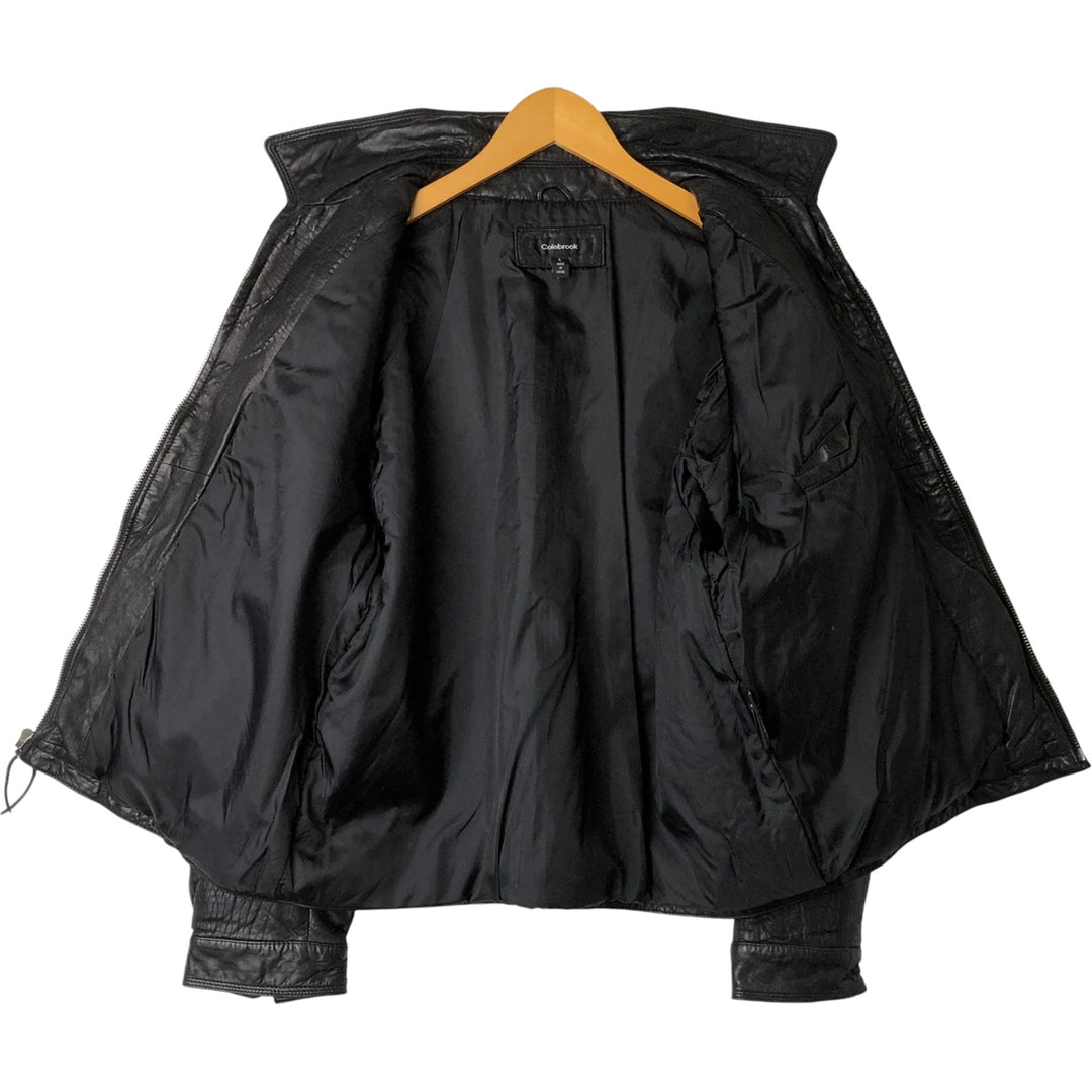 Colebrook Swing Top Padded Leather Blouson, Men's Size L genuine leather black type Vintage Second Hand