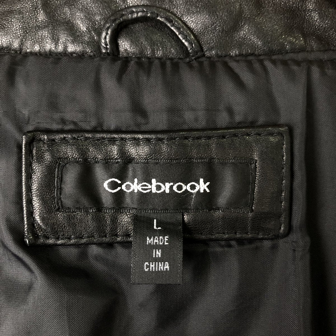 Colebrook Swing Top Padded Leather Blouson, Men's Size L genuine leather black type Vintage Second Hand