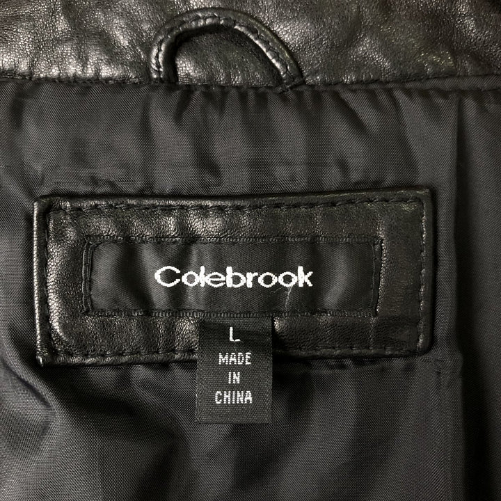 Colebrook Swing Top Padded Leather Blouson, Men's Size L genuine leather black type Vintage Second Hand