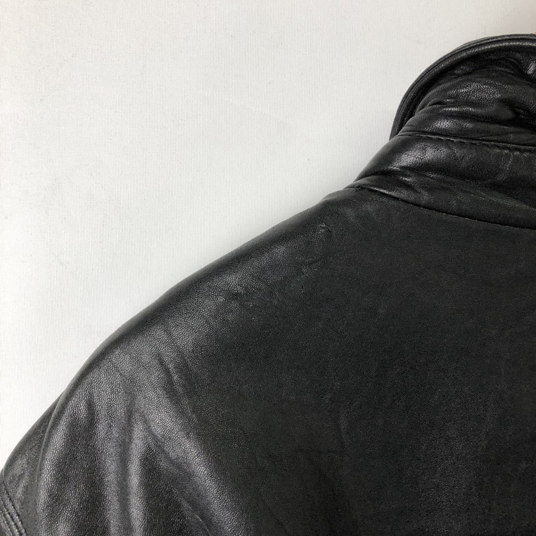 Colebrook Swing Top Padded Leather Blouson, Men's Size L genuine leather black type Vintage Second Hand