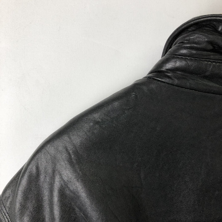 Colebrook Swing Top Padded Leather Blouson, Men's Size L genuine leather black type Vintage Second Hand