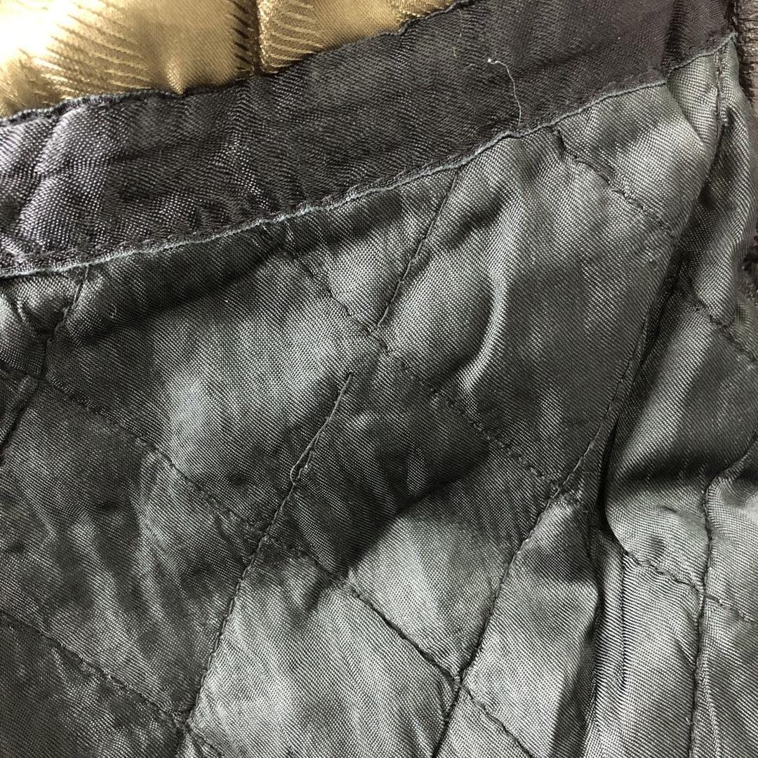 Pierre Cardin padded leather jacket, men's size L genuine leather black type Vintage Second Hand