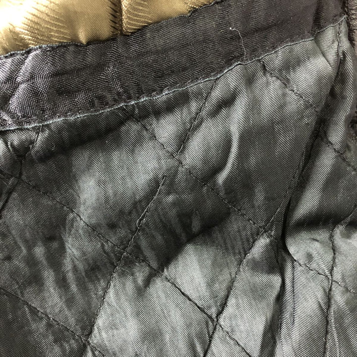 Pierre Cardin padded leather jacket, men's size L genuine leather black type Vintage Second Hand