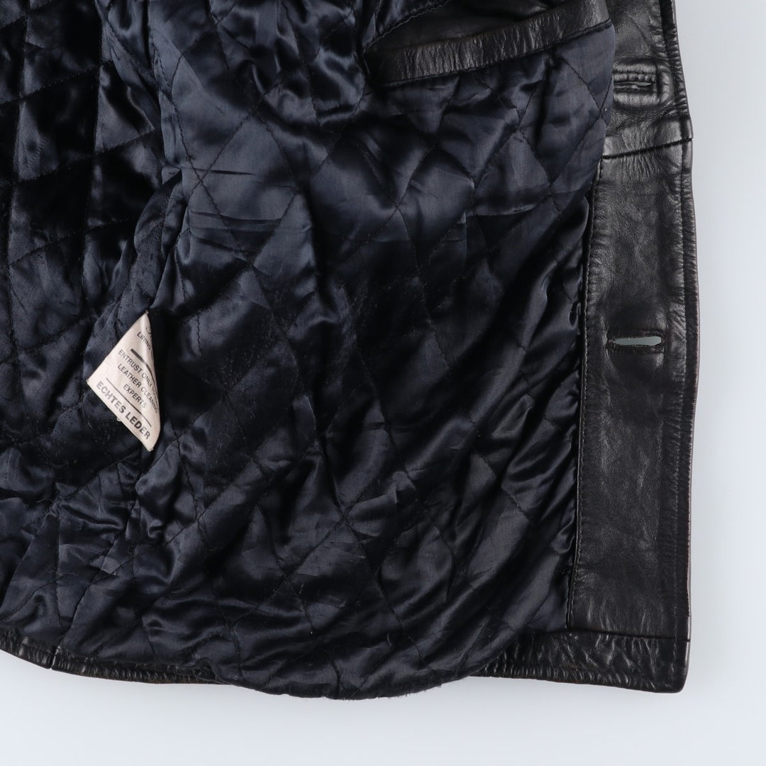 SAK Shakeel International Leather Jacket, Men's Size L genuine leather black type Vintage Second Hand