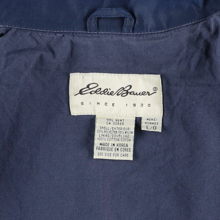 Eddie Bauer Mountain Jacket, Shell Jacket, Men's L size polyester navy blue type Vintage Second Hand