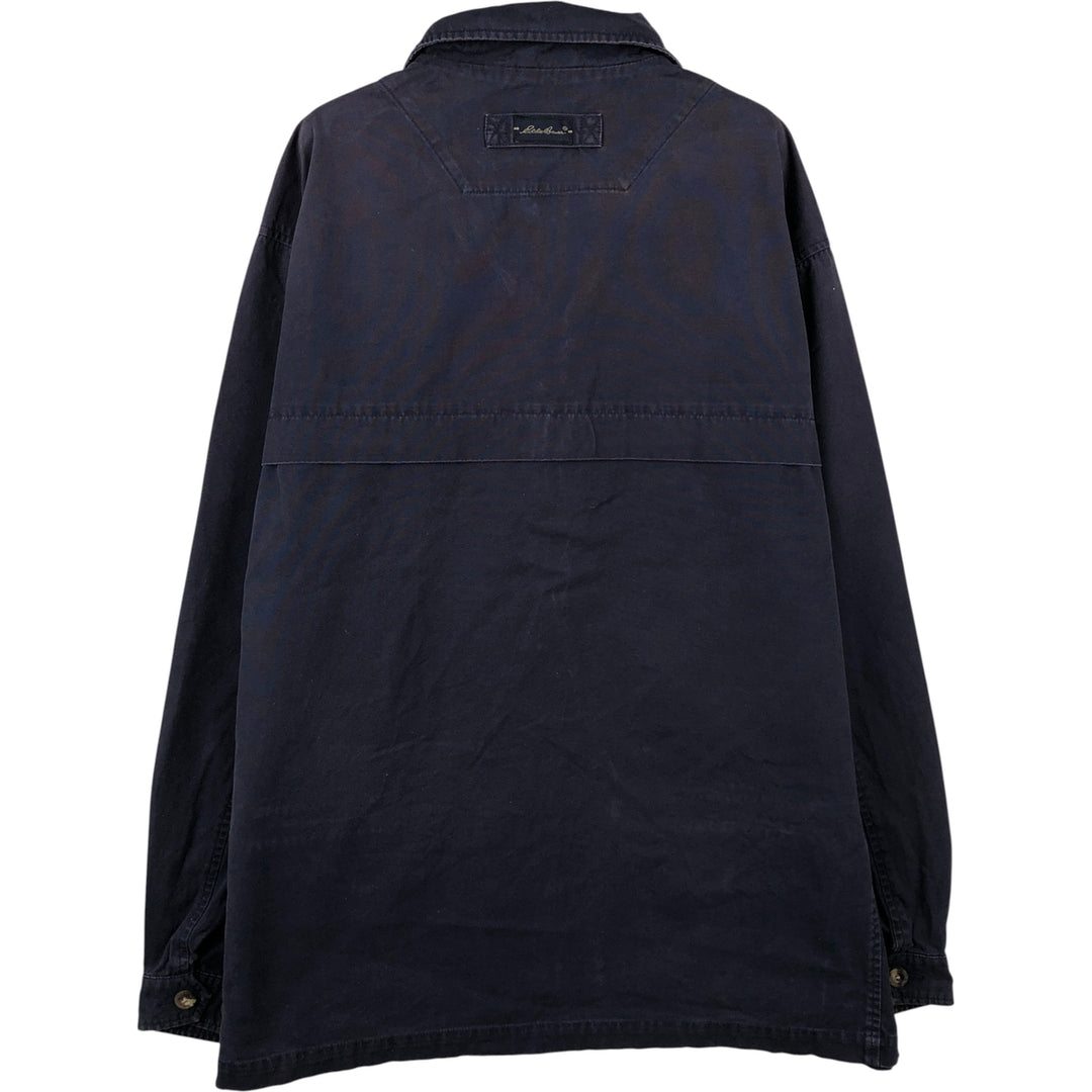 Eddie Bauer Cotton Jacket, Men's Size L cotton navy blue type Vintage Second Hand