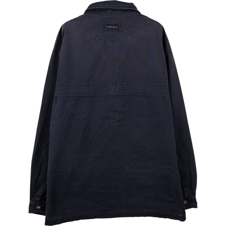 Eddie Bauer Cotton Jacket, Men's Size L cotton navy blue type Vintage Second Hand
