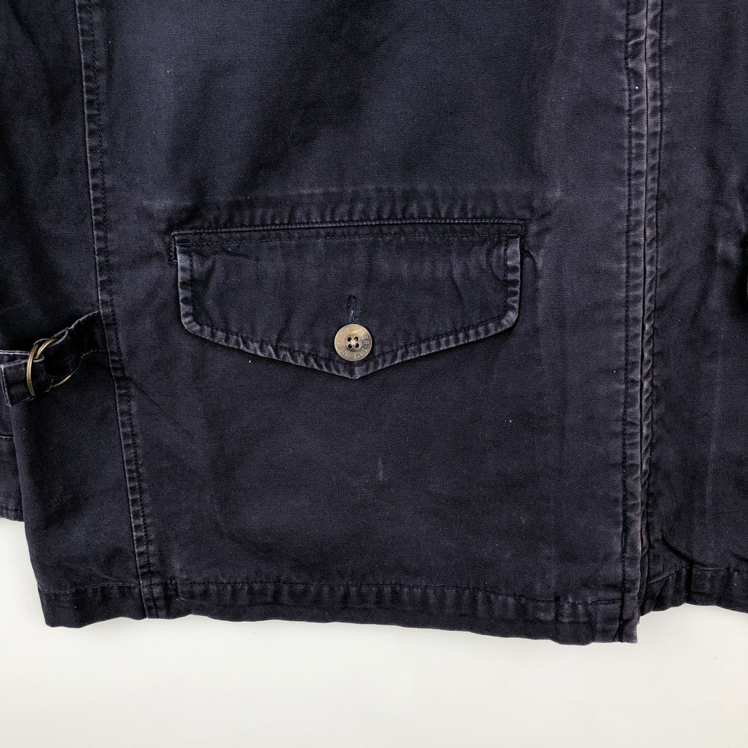 Eddie Bauer Cotton Jacket, Men's Size L cotton navy blue type Vintage Second Hand