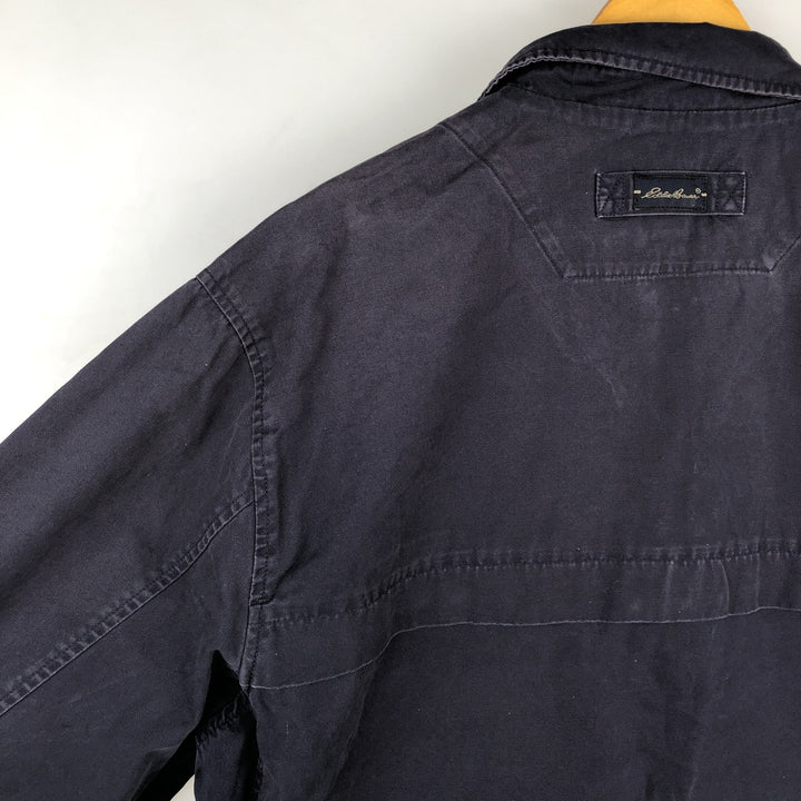 Eddie Bauer Cotton Jacket, Men's Size L cotton navy blue type Vintage Second Hand