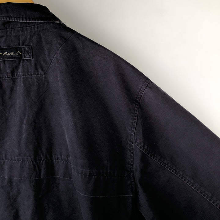 Eddie Bauer Cotton Jacket, Men's Size L cotton navy blue type Vintage Second Hand