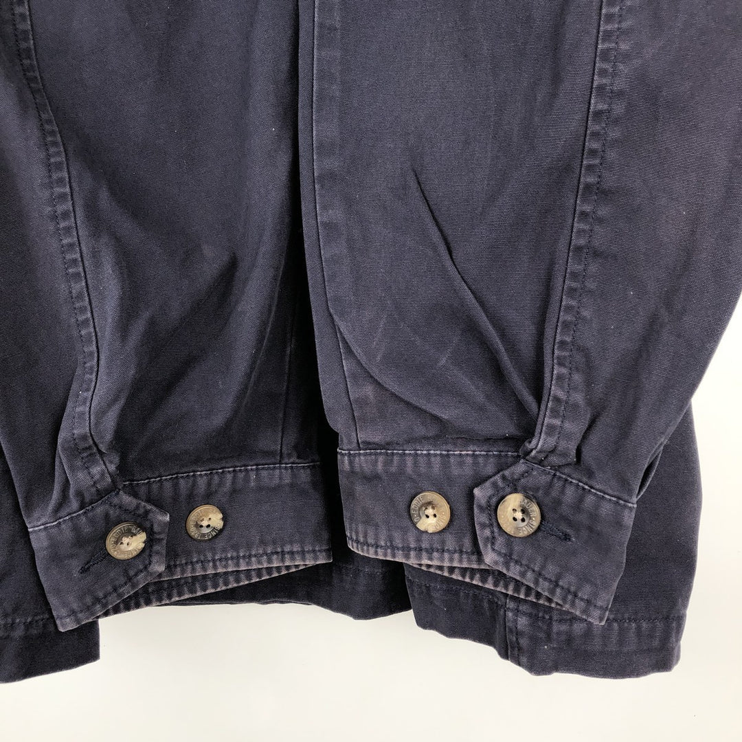 Eddie Bauer Cotton Jacket, Men's Size L cotton navy blue type Vintage Second Hand