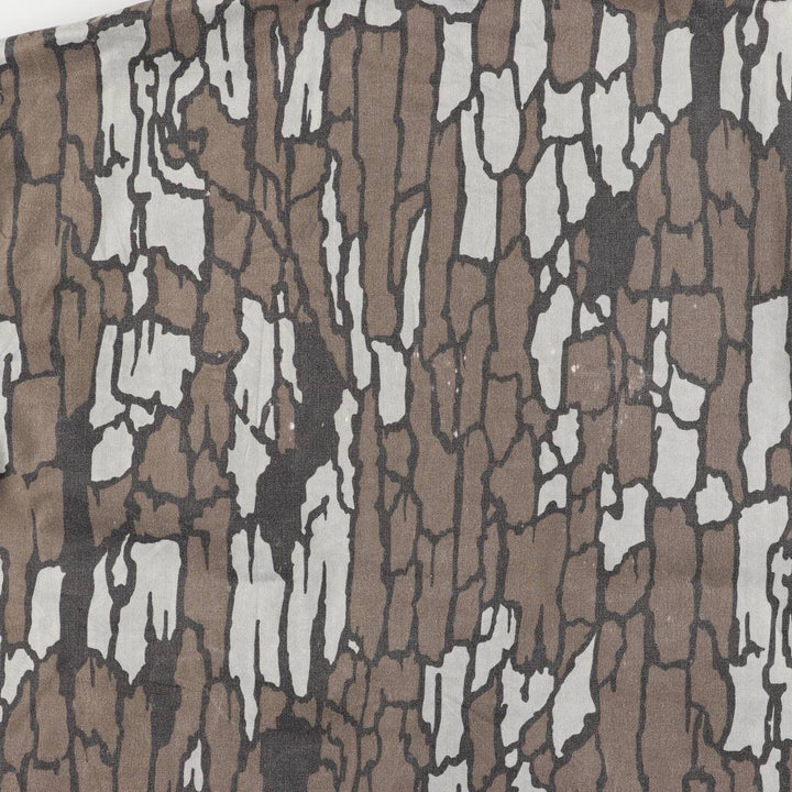 Vintage Treebark Camo Hunting Shirt Jacket, Made in the USA, Men's Size XXL polyester brown type Vintage Second Hand