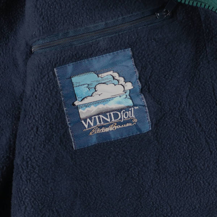 Vintage 80s-90'S Eddie Bauer WINDFOIL padded puffer jacket, Made in USA, Men's Medium Nylon green type Vintage Second Hand