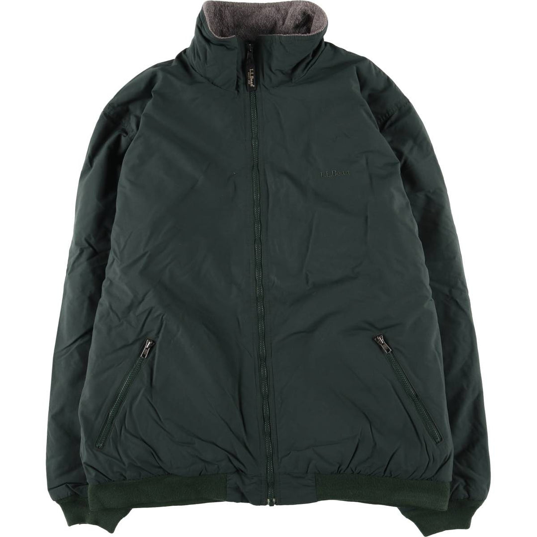 90s-00'S LLBean Padded Puffer Jacket, Men's Size XL Nylon Green type dark green Vintage Second Hand
