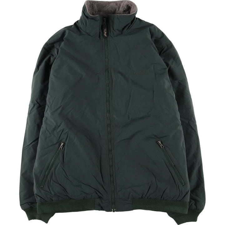 90s-00'S LLBean Padded Puffer Jacket, Men's Size XL Nylon Green type dark green Vintage Second Hand