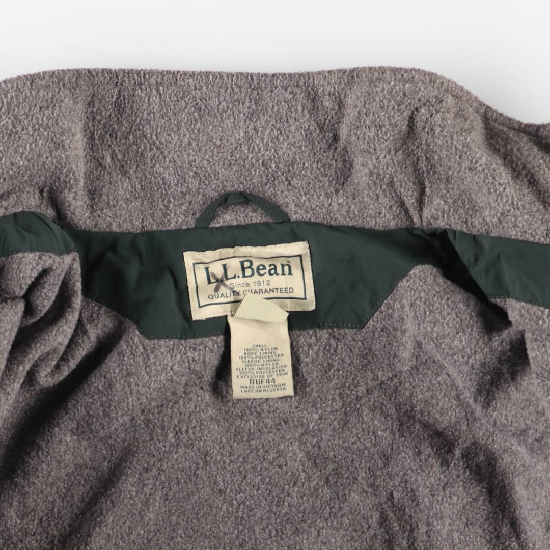 90s-00'S LLBean Padded Puffer Jacket, Men's Size XL Nylon Green type dark green Vintage Second Hand